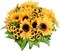4 Pack Summer Artificial Sunflower Bouquets – Bright Yellow Silk Sunflowers for Summer Home, Wedding, and Party Decor
